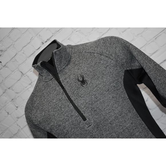 Spyder Gym Pullover Shirt 1/2 ZIP Sweater Mens Size Large Gray - Picture 1 of 8